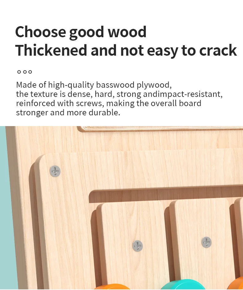 Planche de jeu d'apprentissage Cognitif en bois