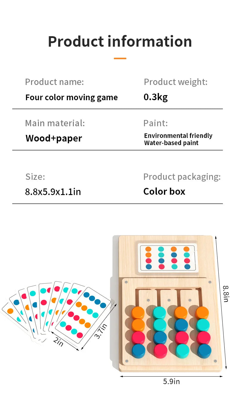 Planche de jeu d'apprentissage Cognitif en bois