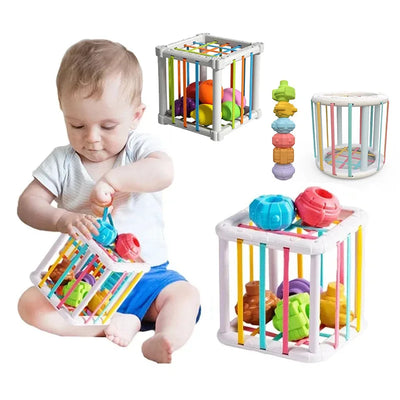 Cube trieur de formes Montessori pour bébé