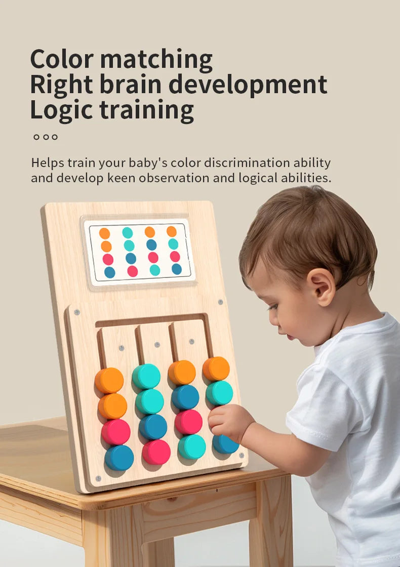 Planche de jeu d'apprentissage Cognitif en bois