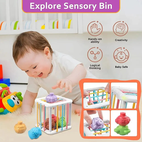 Cube trieur de formes Montessori pour bébé